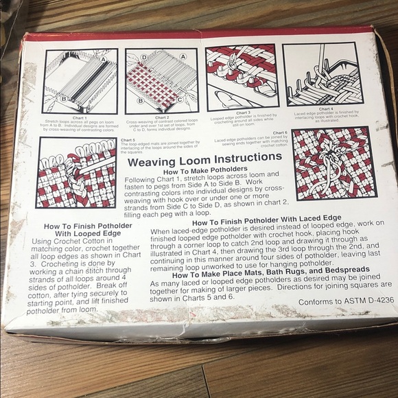 Vintage Create A Craft  Weaving Loom Set with 2 Large Extra Bag of Craft Loops